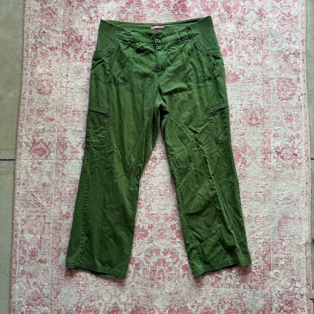 Woman Within Olive Cargo Pants - Deep Green Utility Style